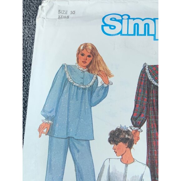 Simplicity Misses Nightgown Sewing Pattern sz 10 6626 - uncut - Picture 3 of 12